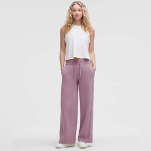 1. Lululemon women’s XL wide leg scuba pants lavender lux purple